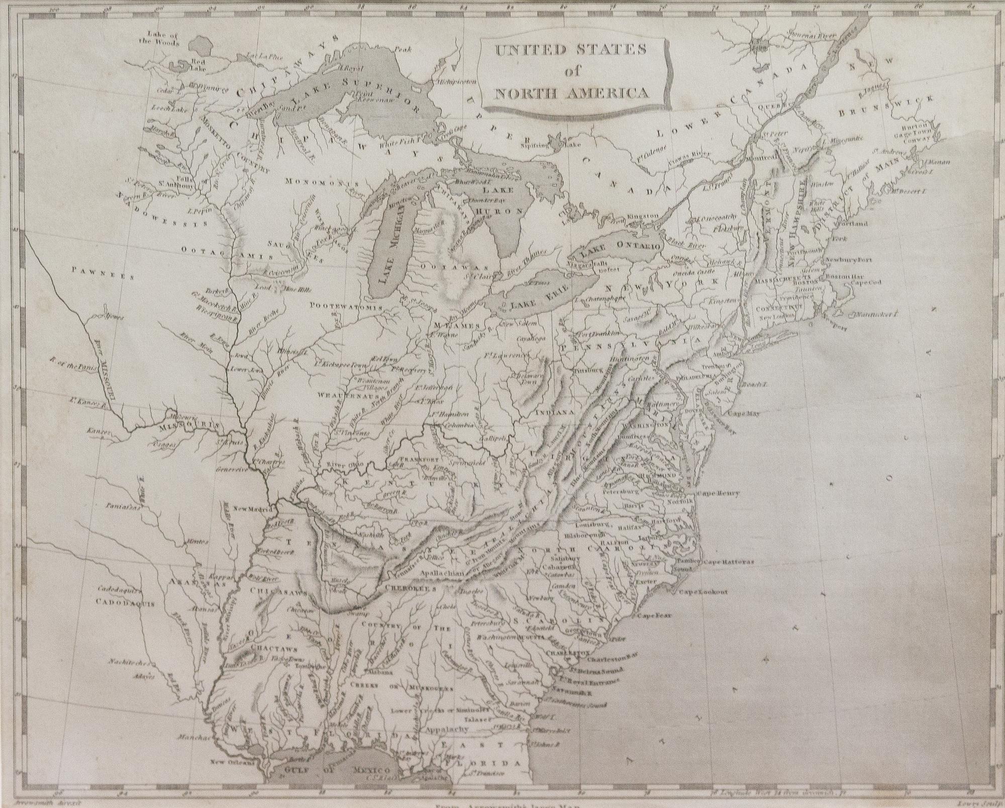 (MAP) ARROWSMITH, AARON. A group of 18 engraved maps. Uniformly framed.