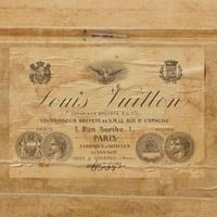 A Louis Vuitton Rayée Canvas Steamer Trunk Circa 1880