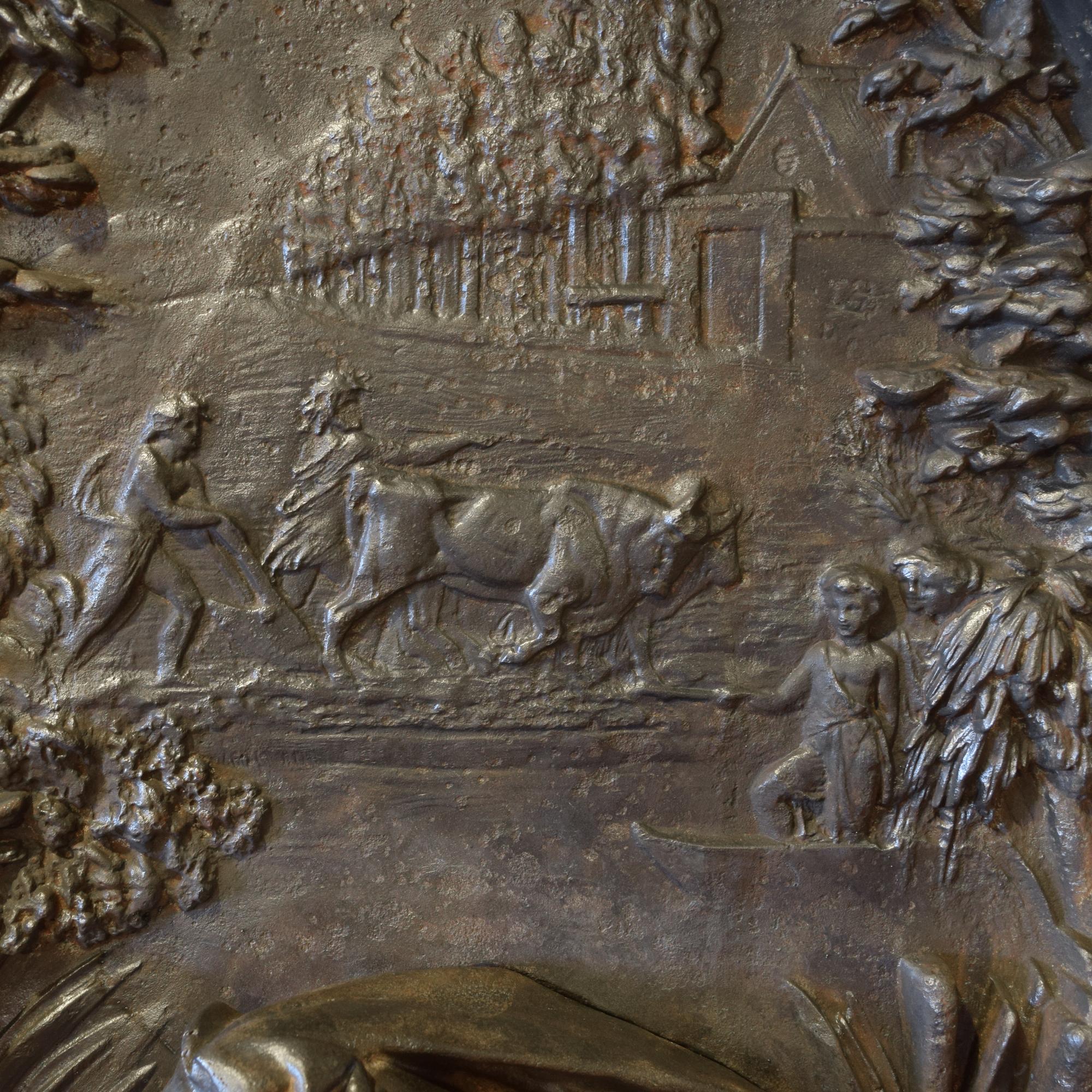 A Cast Iron Wall Fountain 50" W x 30" D x 75" H — France, 19th Century