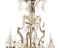 A Louis XV Style Gilt Bronze and Cut Glass Eight-Light Chandelier