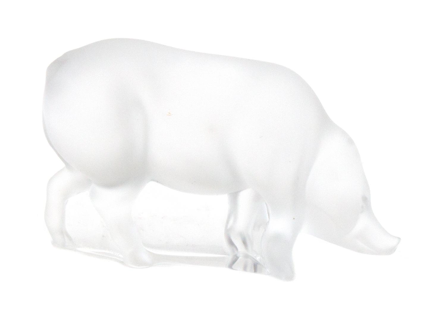 A Molded and Frosted Glass Animalier Figure Height 2 1/2 inches. — LALIQUE