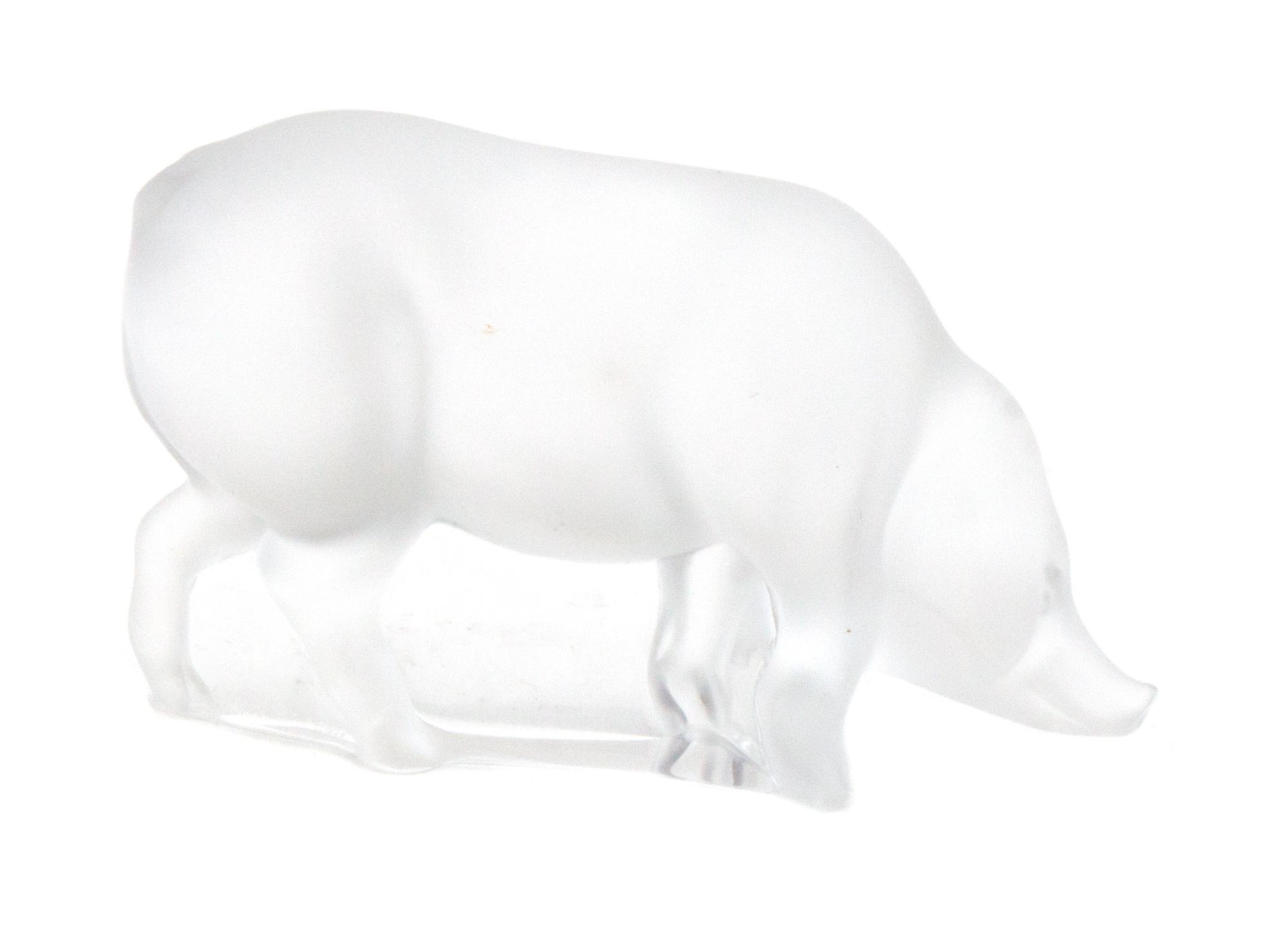A Molded and Frosted Glass Animalier Figure Height 2 1/2 inches. — LALIQUE