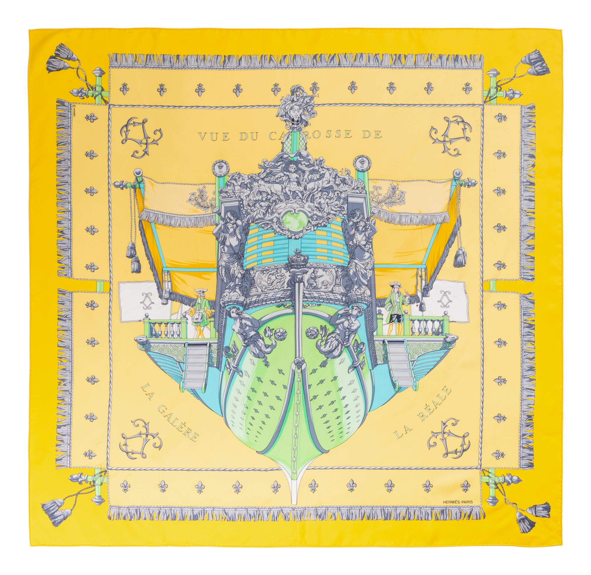 Four Designer Scarves: Two Hermès, Two Gucci