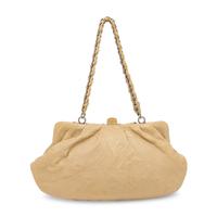 Chanel, Hobo Bag in Quilted Beige Lambskin Leather