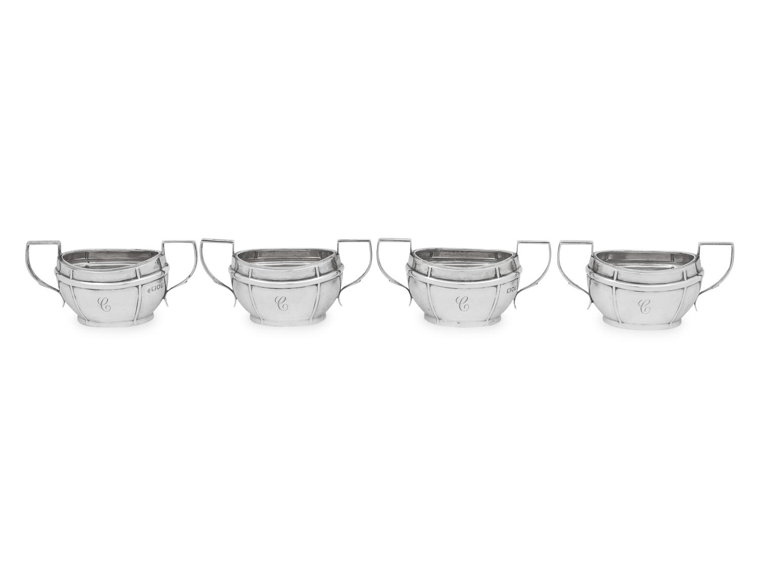 A Set of Four English Salt Cellars