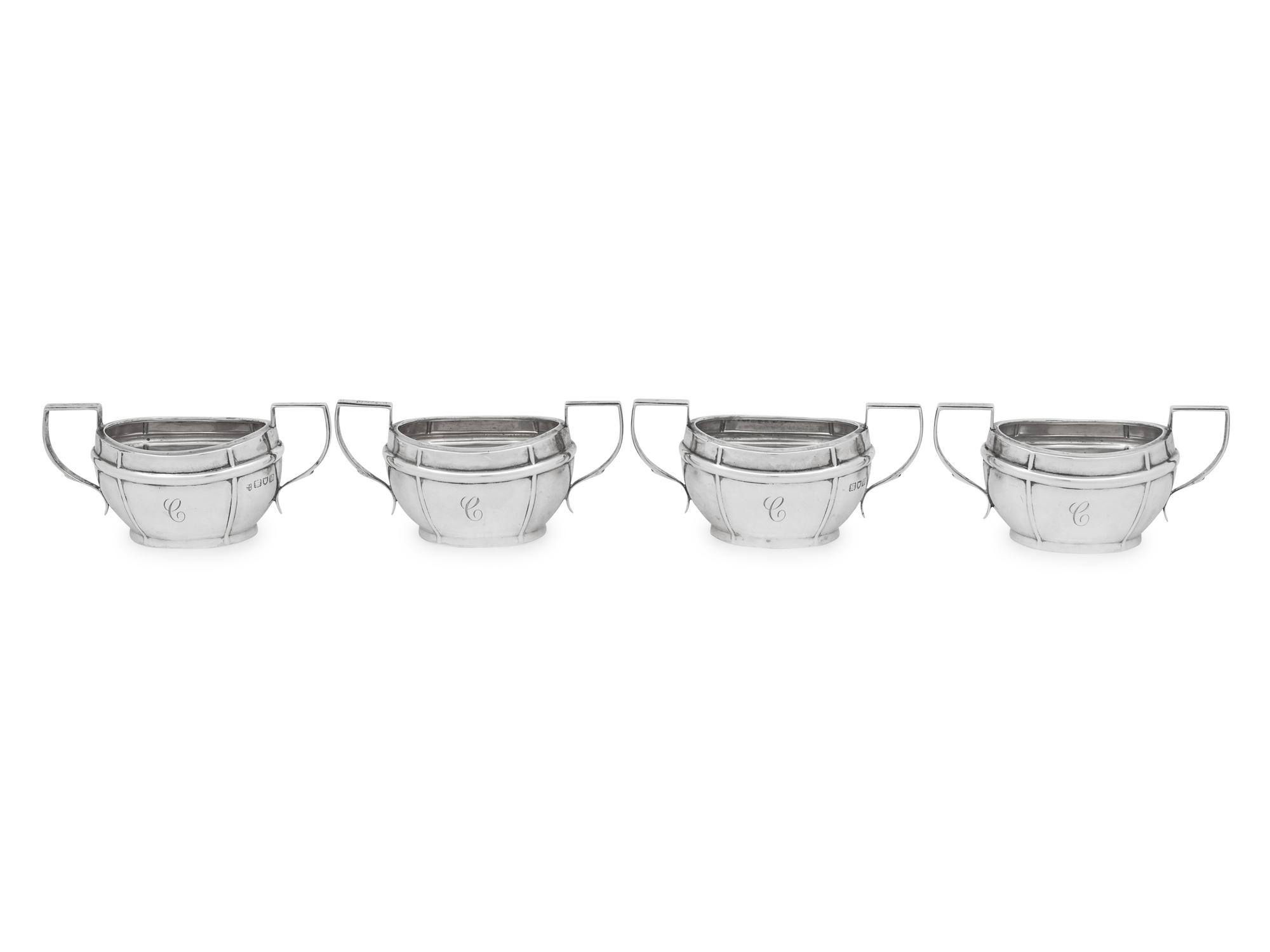 A Set of Four English Salt Cellars