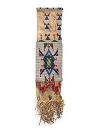 Sioux Beaded Hide Tobacco Bag