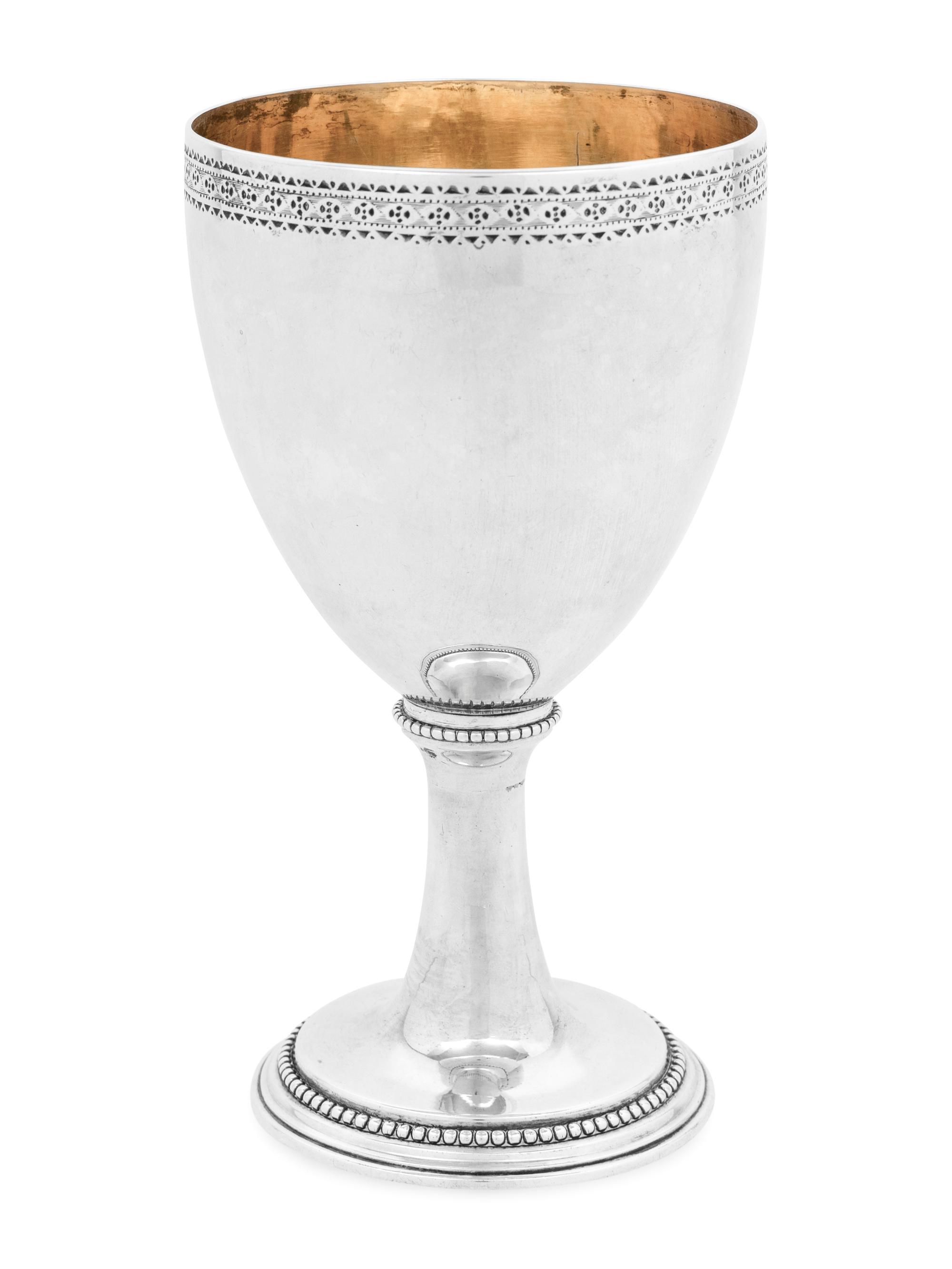 A Pair of George III Silver Goblets