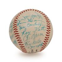 A 1956 New York Giants Team Signed Autograph Baseball Including Willie Mays (BAS Beckett Authentication Services Certified),