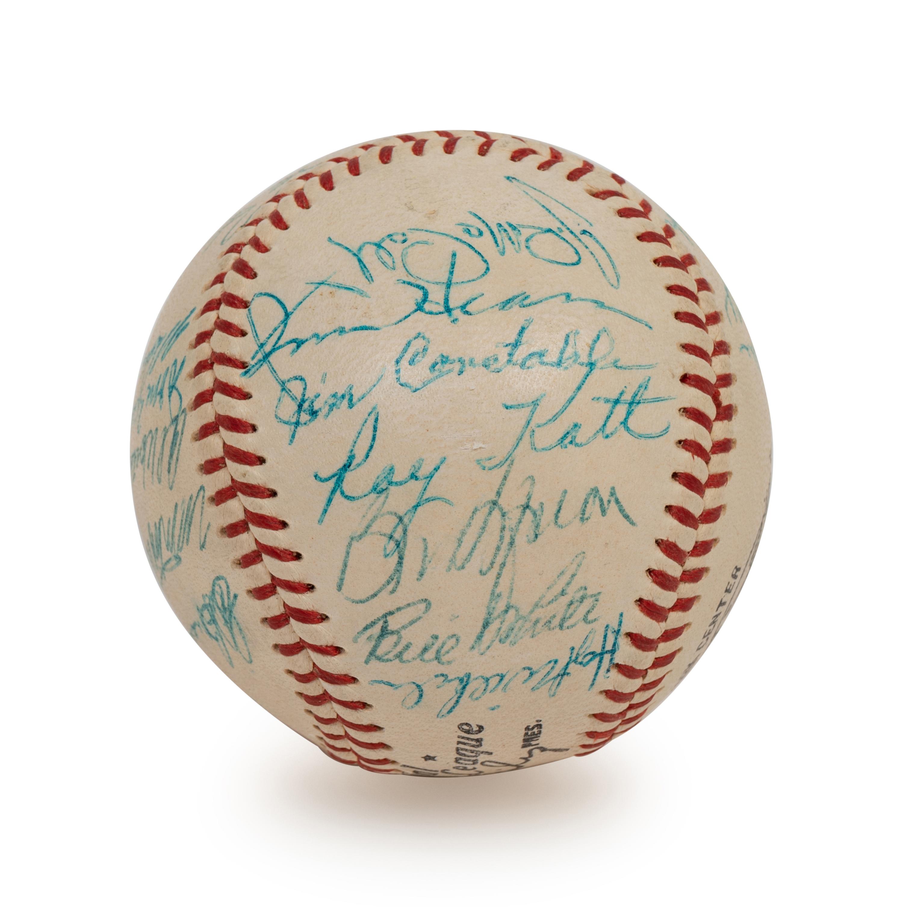 A 1956 New York Giants Team Signed Autograph Baseball Including Willie Mays (BAS Beckett Authentication Services Certified),