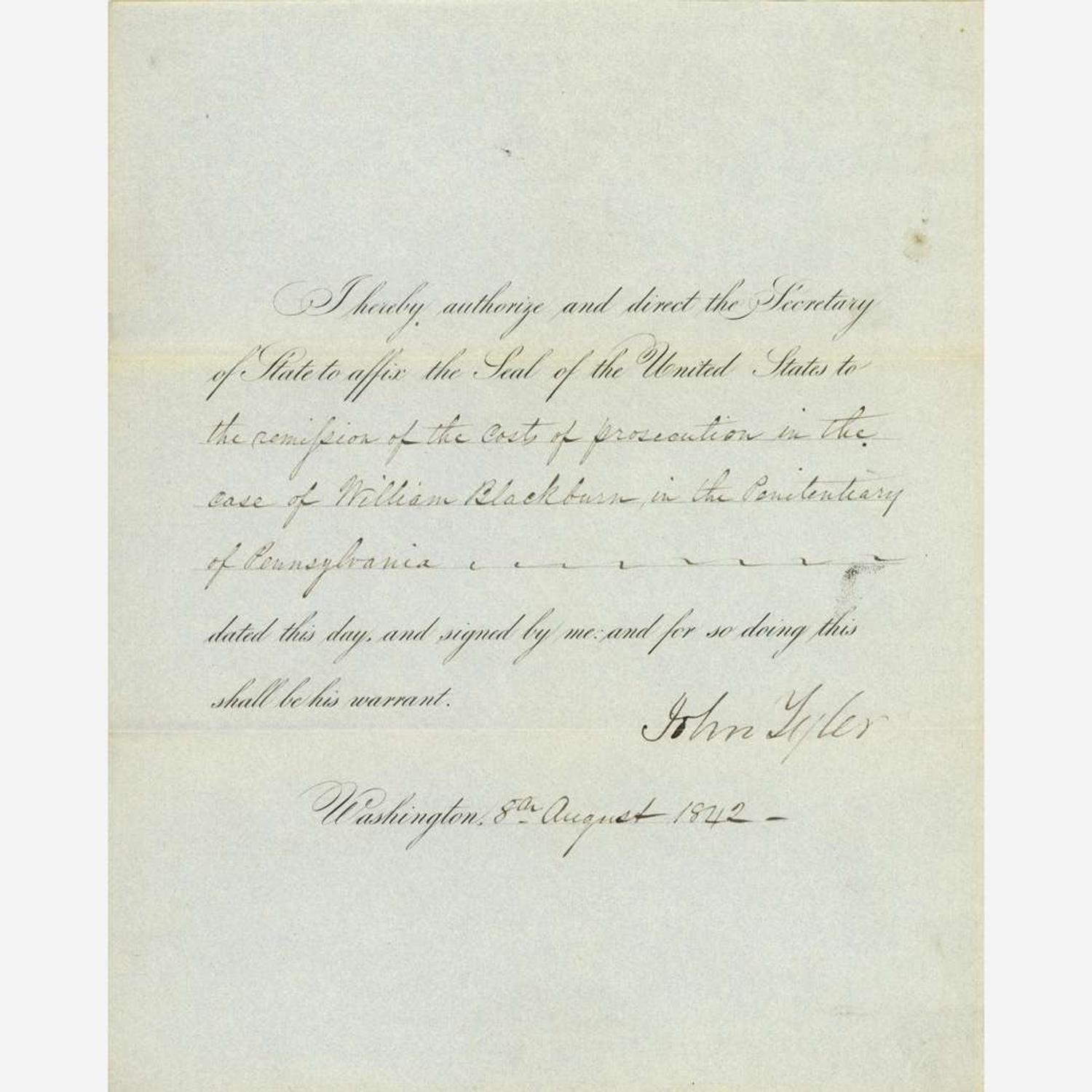 [Presidential] Van Buren, Martin, and John Tyler and Millard Fillmore Group of 3 Signed Documents