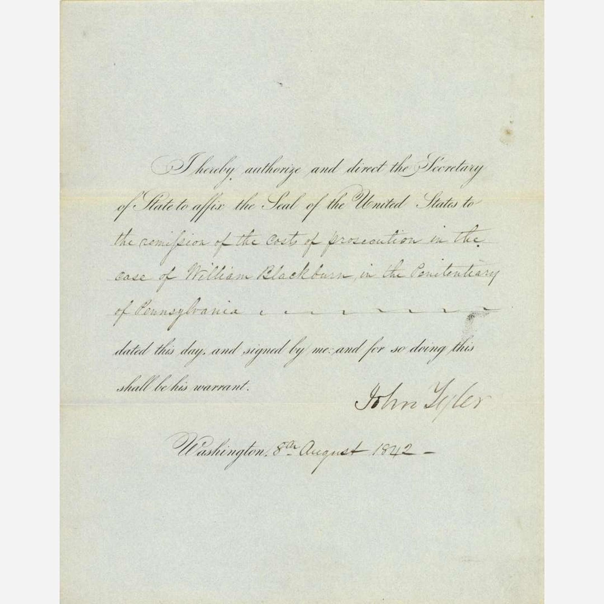 [Presidential] Van Buren, Martin, and John Tyler and Millard Fillmore Group of 3 Signed Documents