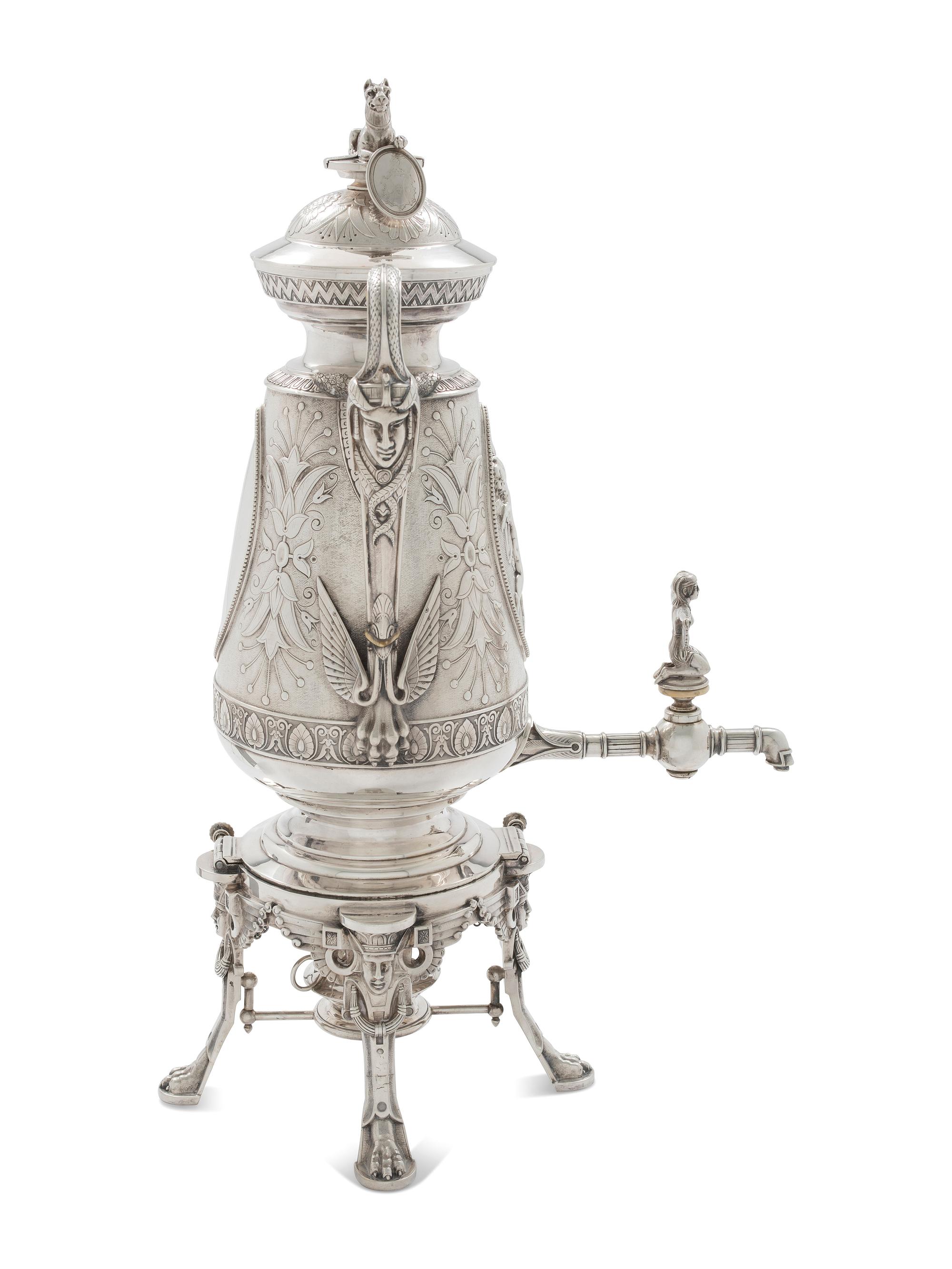 An American Aesthetic Movement Six-Piece Coin Silver Tea and Coffee Service