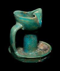 An Islamic Faience Lamp