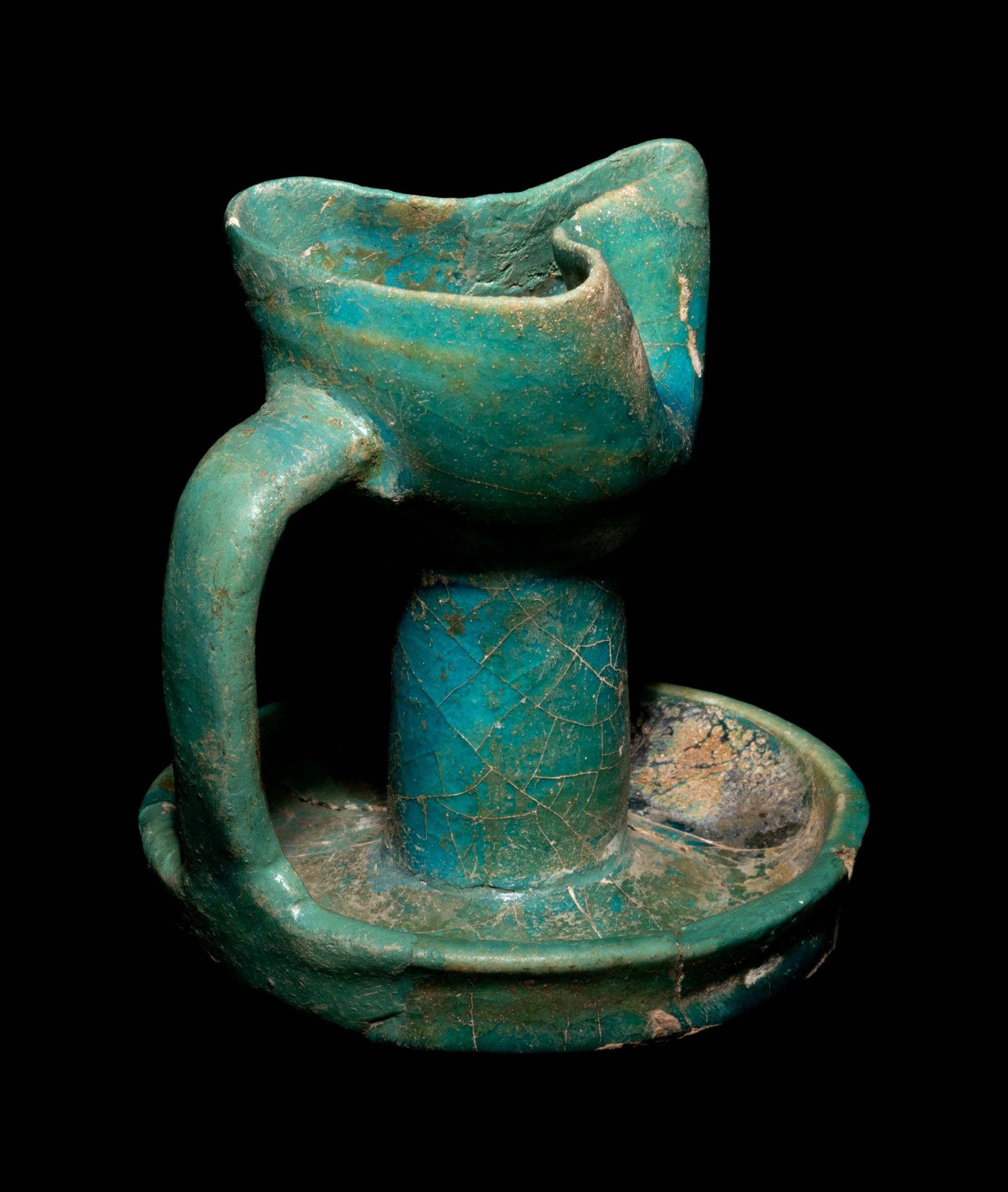 An Islamic Faience Lamp
