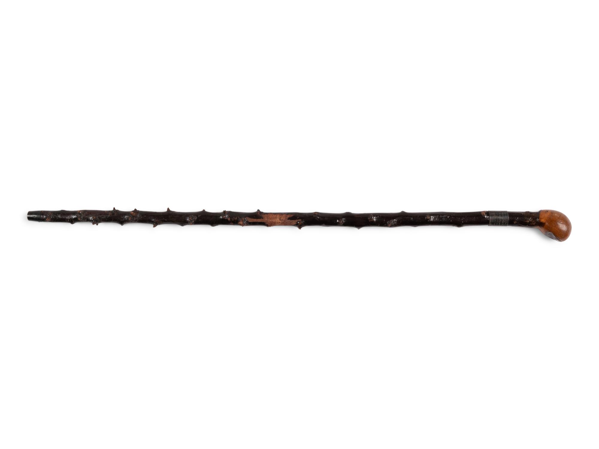 A 1931 Walking Stick Presented to "King of Baseball" Connie Mack by Boston Mayor James Michael Curley Sourced Directly From McGillicuddy Family