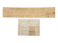 [CIVIL WAR]. A group of 4 items identified to CSA Private William V. Yates, 3rd Missouri Infantry, incl. war-date documents and tintype.