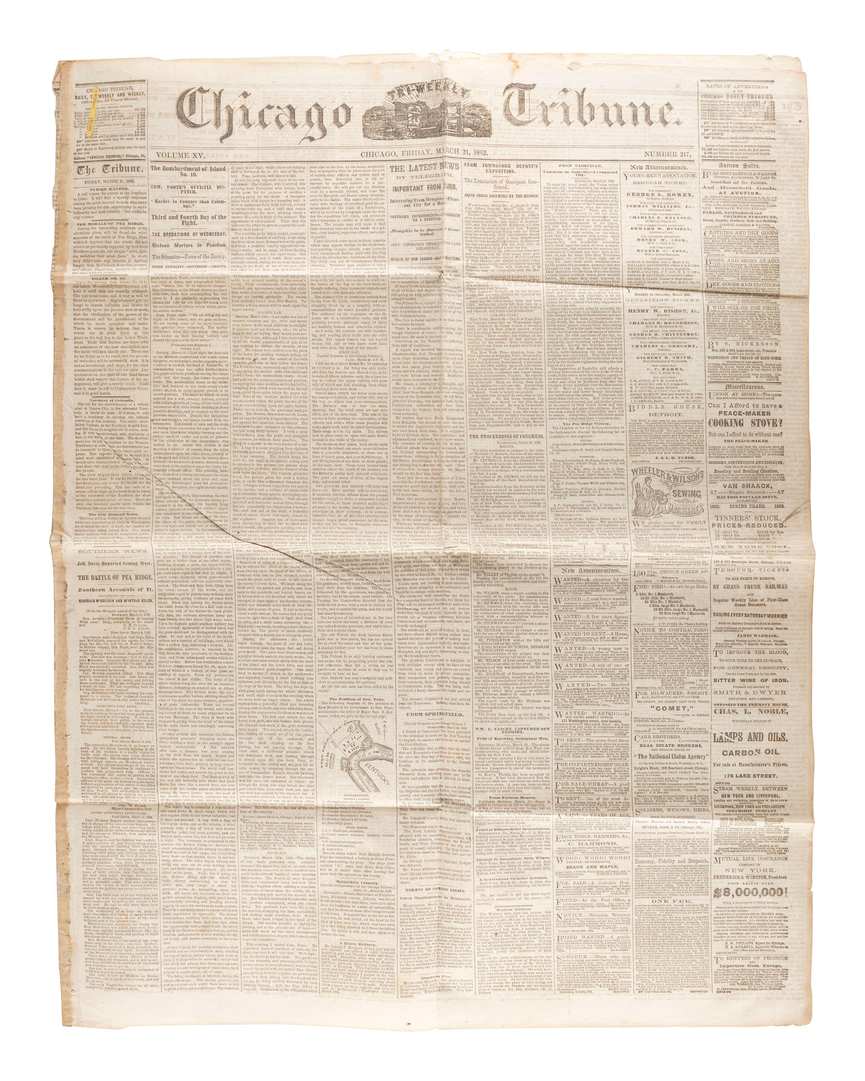 [CIVIL WAR]. A group of Civil War-era newspapers, comprising: