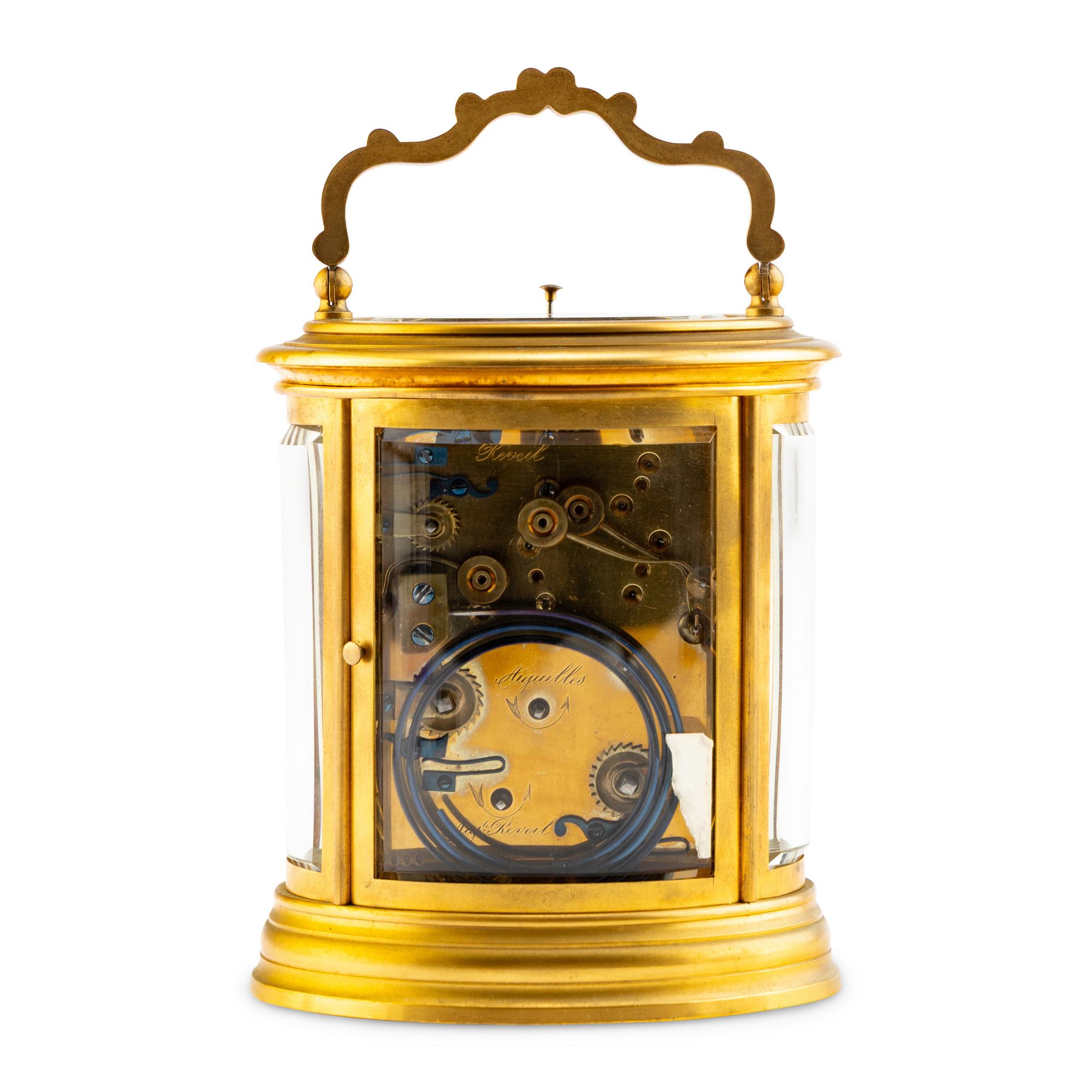 A French Gilt Brass Grande Sonnerie Carriage Clock