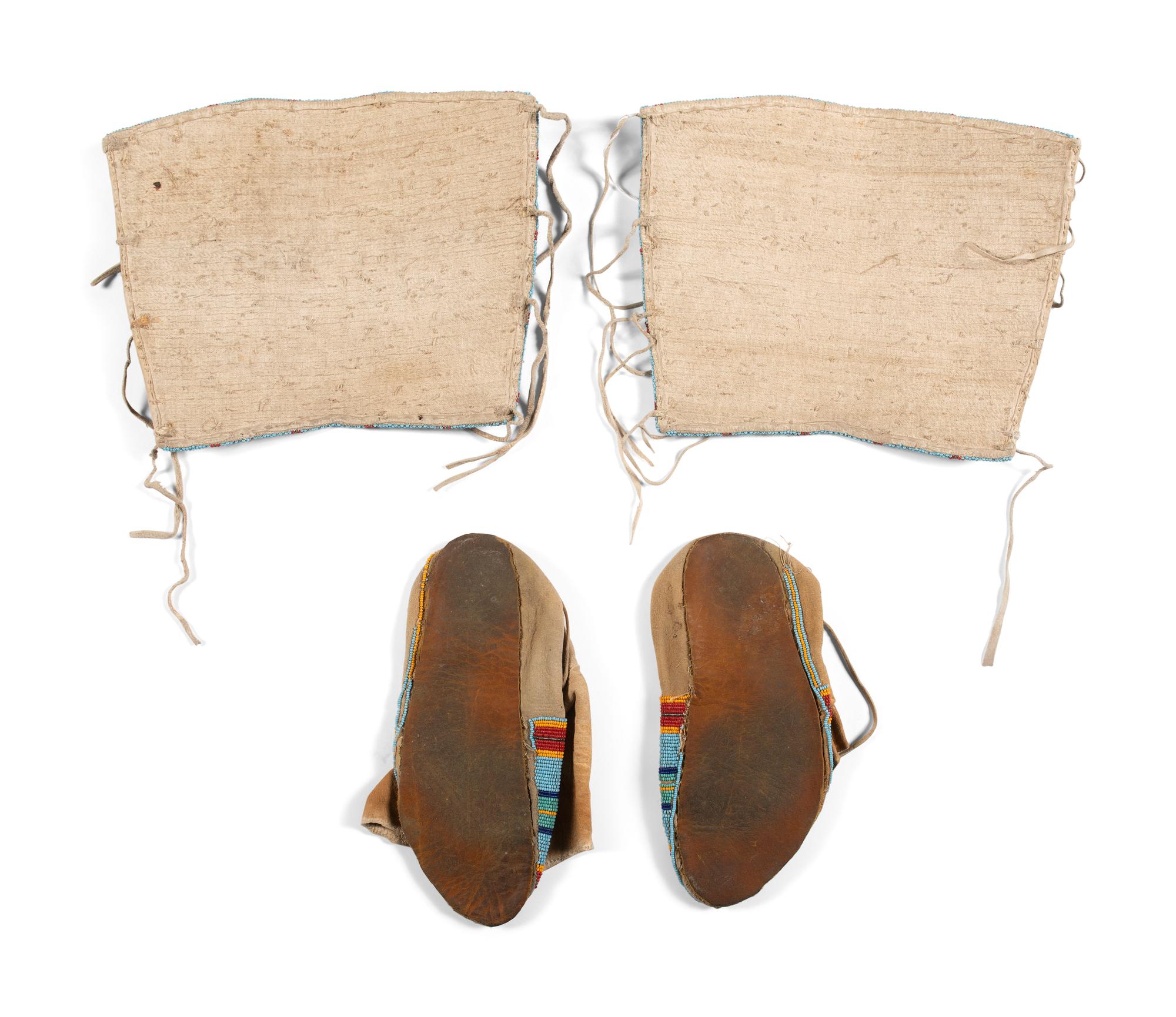Plateau Matching Beaded Cuffs and Moccasins