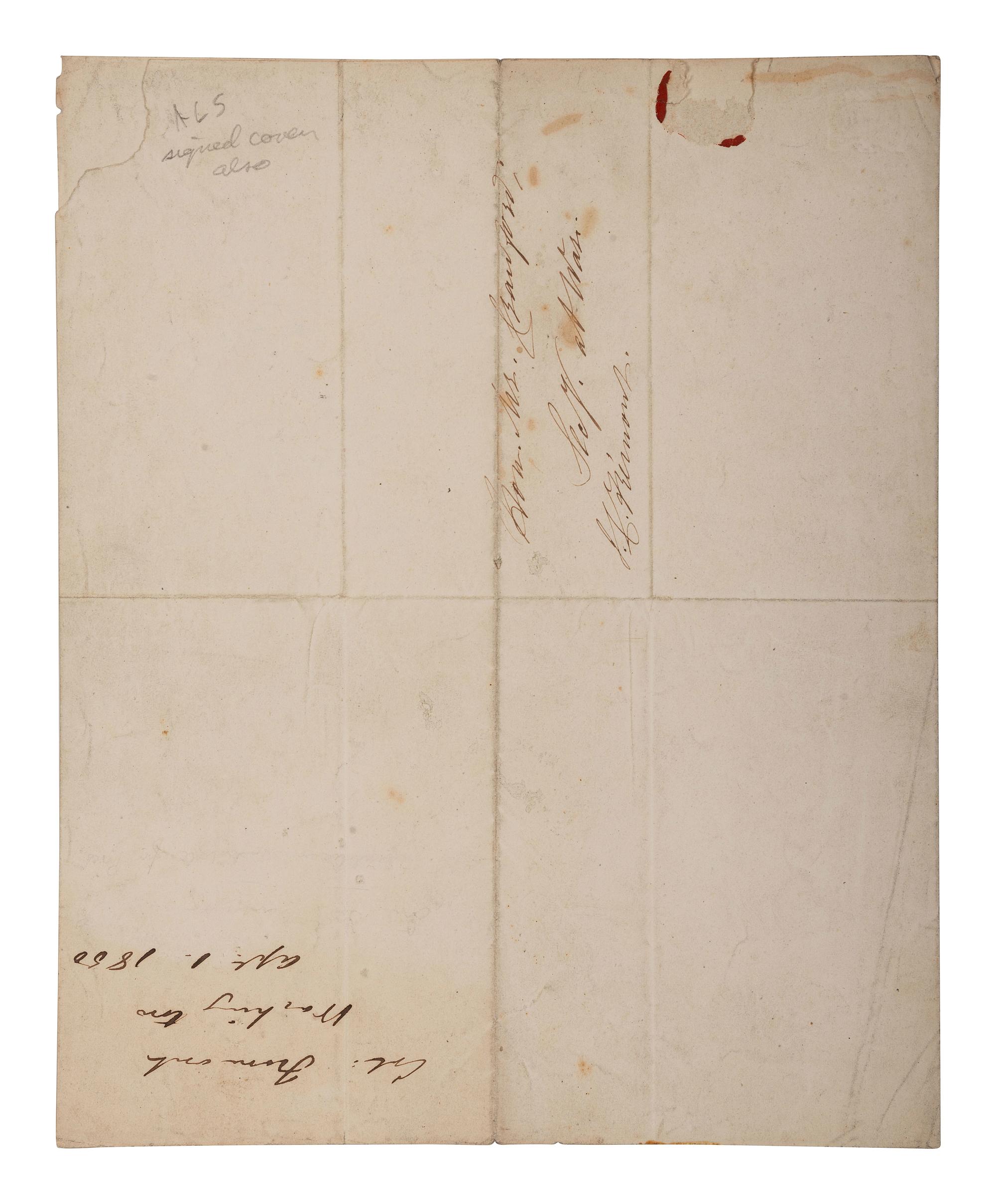 [POLITICS]. 3 letters signed by John FREMONT, Simon CAMERON, and Edwin STANTON.