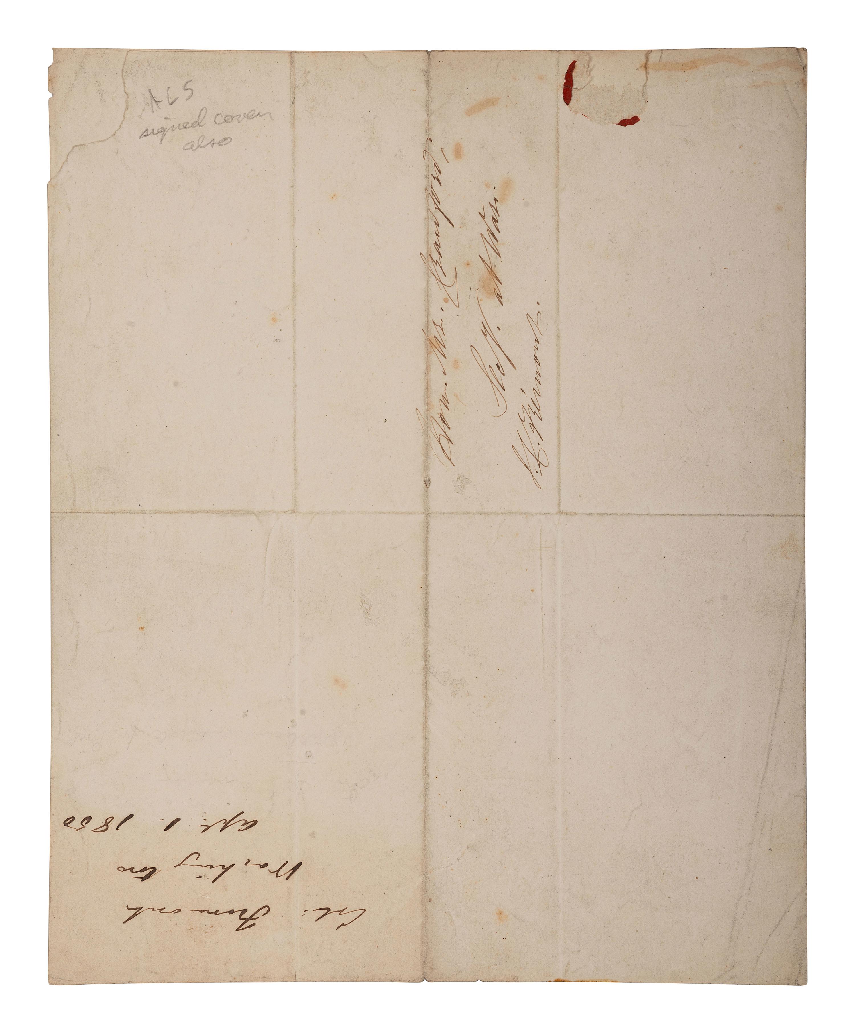 [POLITICS]. 3 letters signed by John FREMONT, Simon CAMERON, and Edwin STANTON.