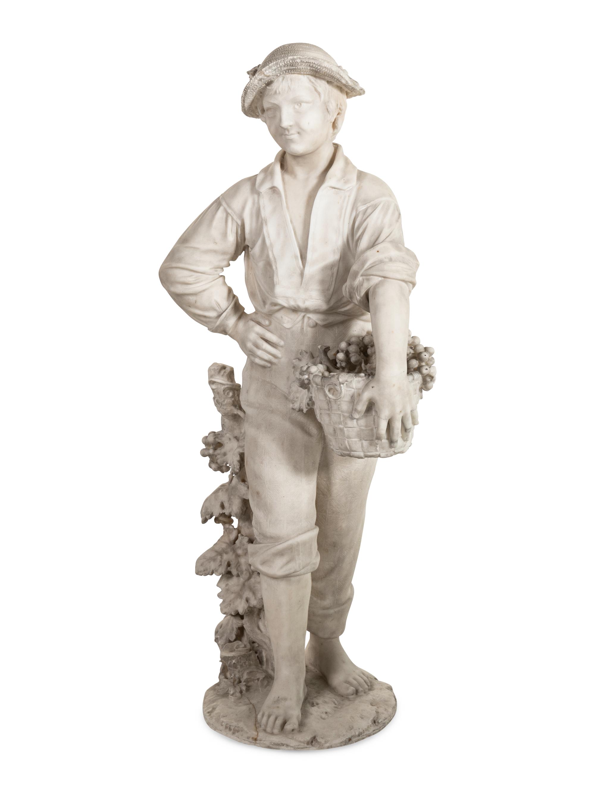 Boy Harvesting Grapes