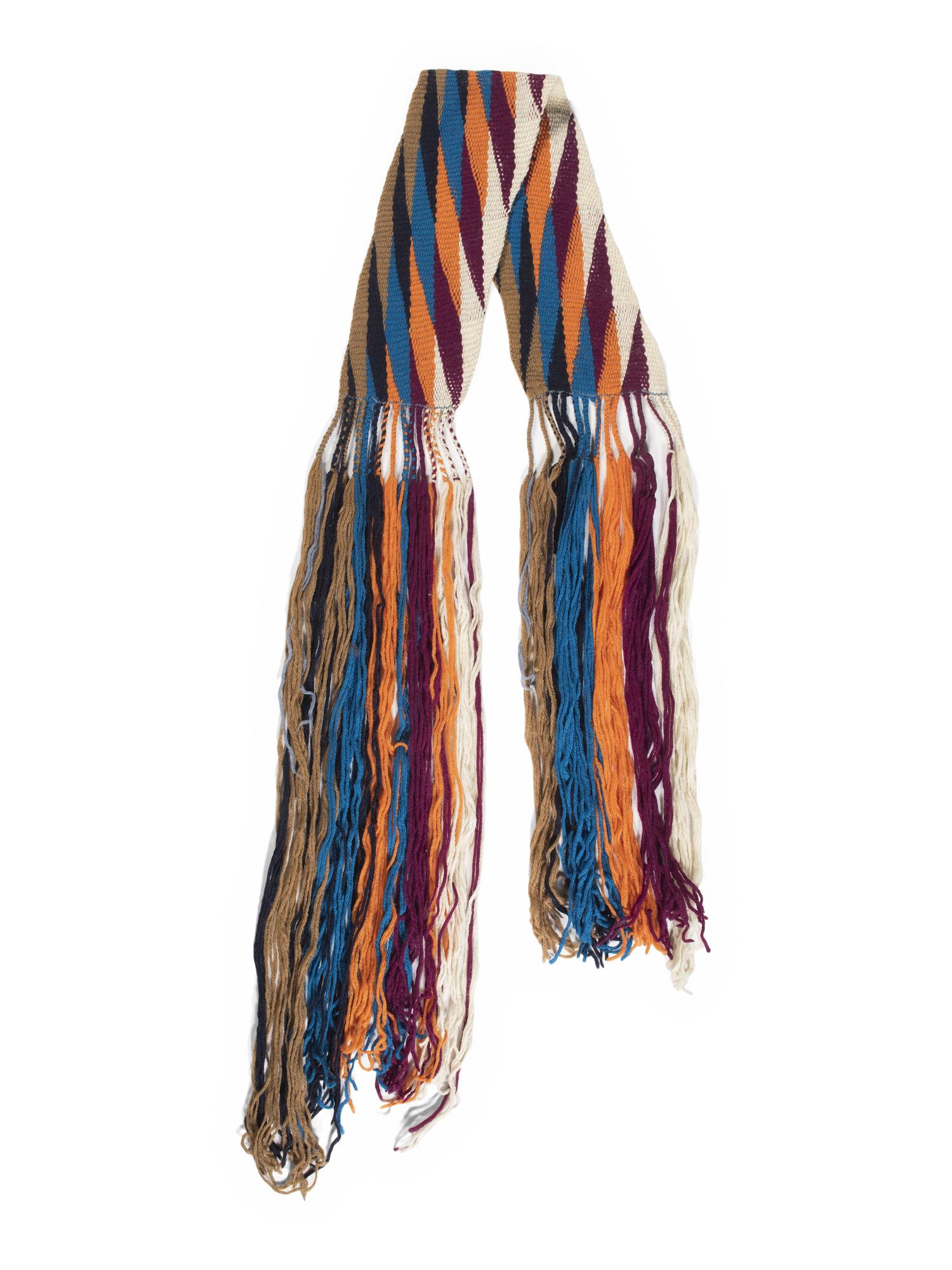 Chippewa Finger Woven Yarn Sash