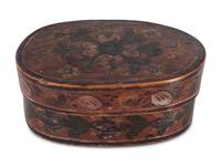 A Shaker Style Paint Decorated Oval Box