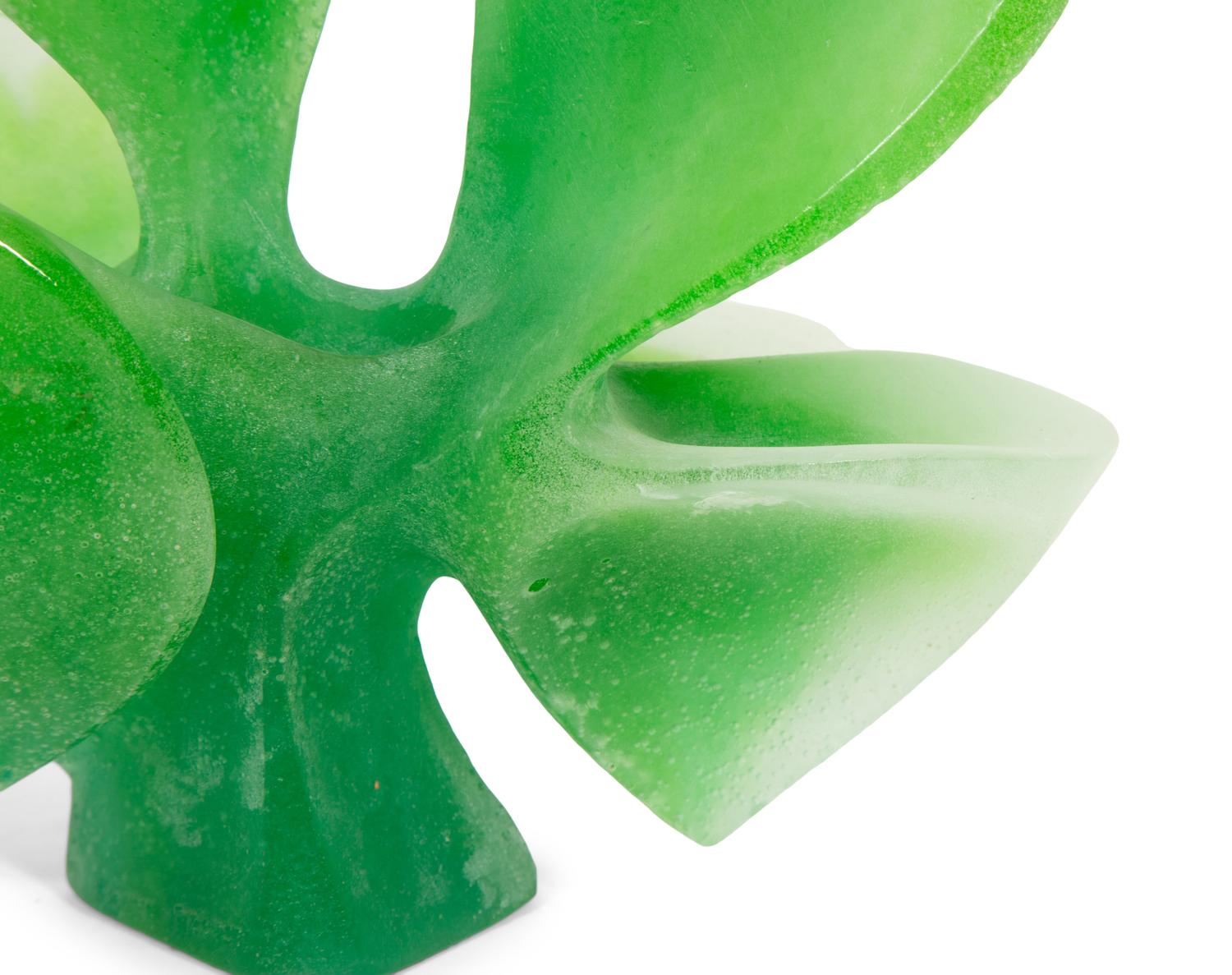 A Daum Pâte de Verre La Fleur Sculpture