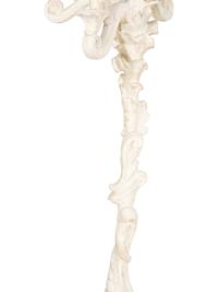 A Pair of Grotto Style White-Painted Composition Six-Light Torchères