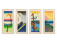 Cuatro estaciones del año (de Hiroschige), 1993 (four works)