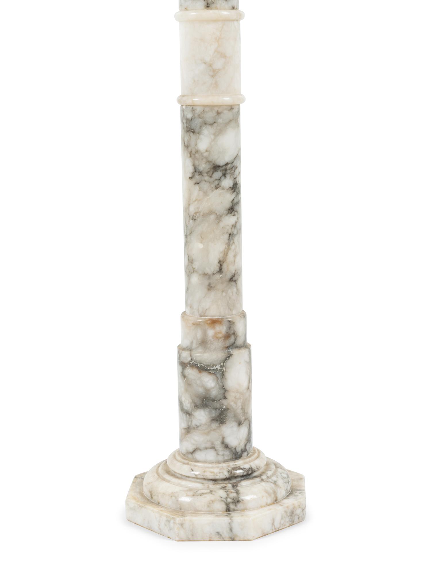 Two Continental Marble Pedestals