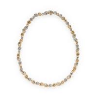Ponte Vecchio Gioielli, Diamond and Bicolor Gold 'Saturno' Necklace