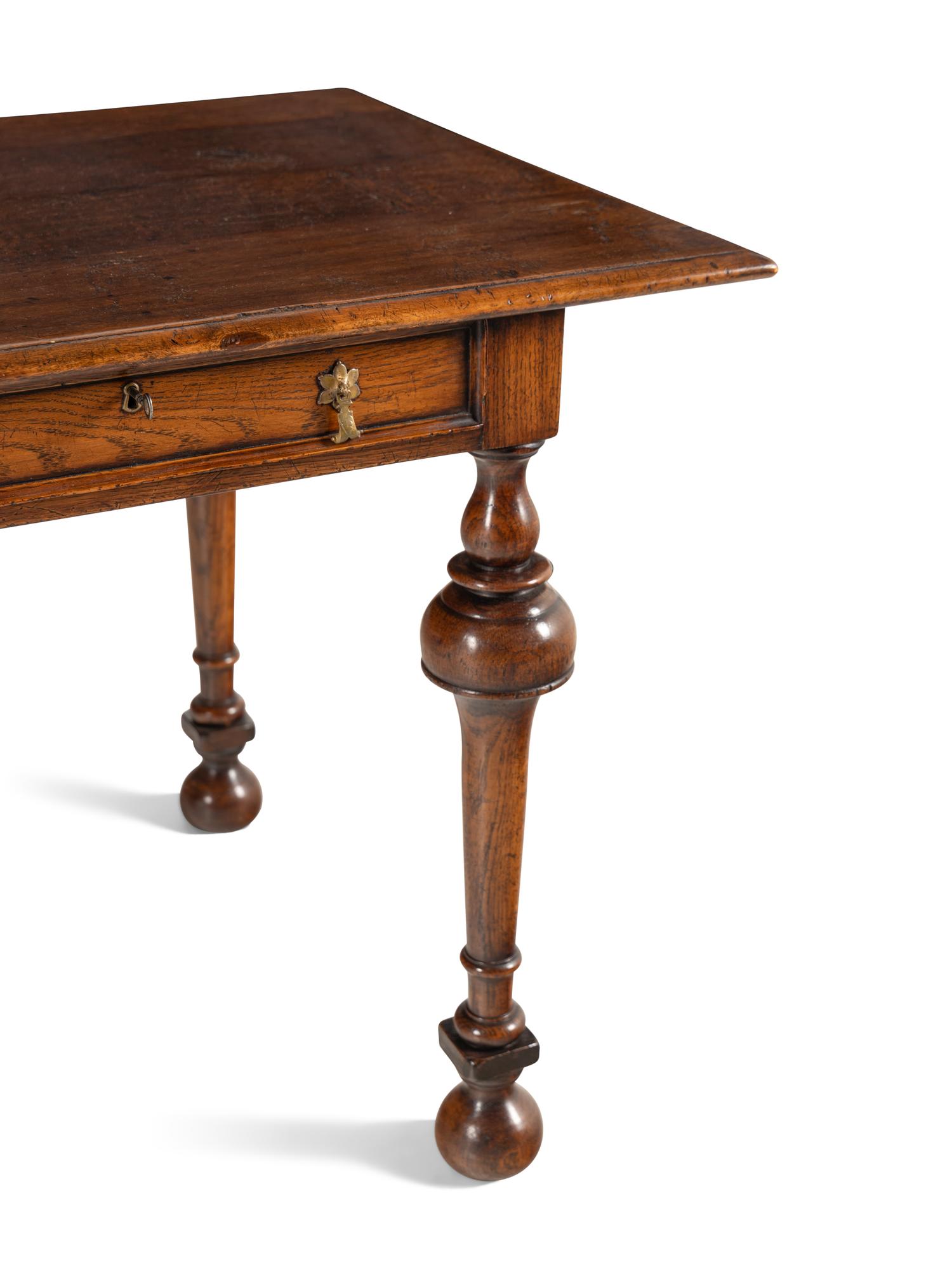 A William and Mary Style Oak Desk