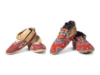Sioux Beaded Hide Moccasins