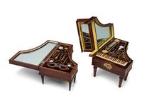Two Palais Royal Piano-Form Musical Sewing Necessaires