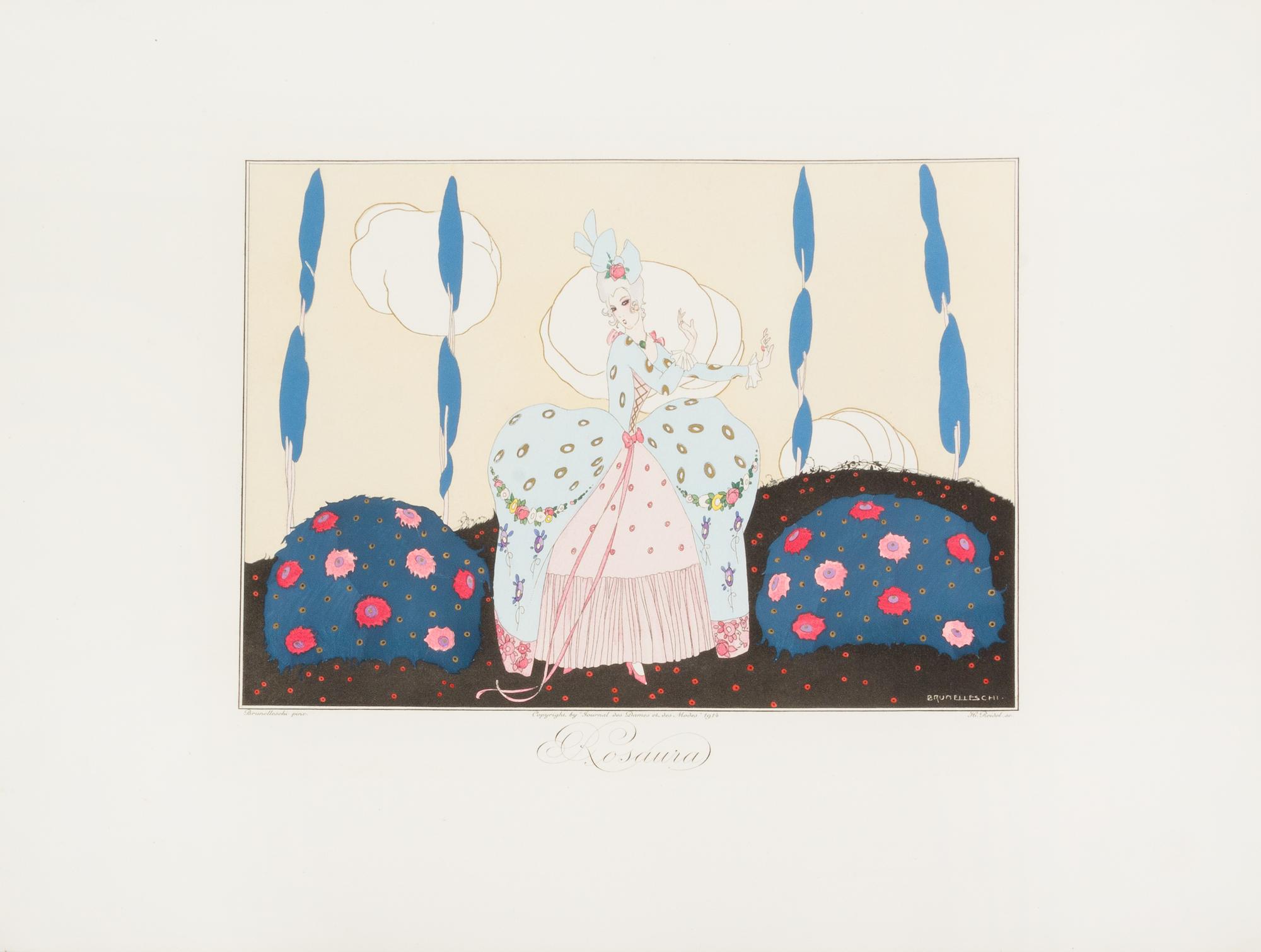 LOW, Friederike ("Fritzi", 1891-1975). Three fashion sketches.