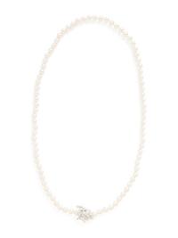 CULTURED PEARL AND DIAMOND NECKLACE