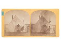 [CUSTER, George A. (1839-1876)]. [POWERS, D. E., photog.]. Last known photograph of Custer and Spotted Tail at the Grand Duke's Mess Tent. Omaha, NE: E.L. Eaton, 1872.