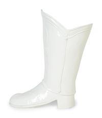 An Italian White-Glazed Earthenware Boot