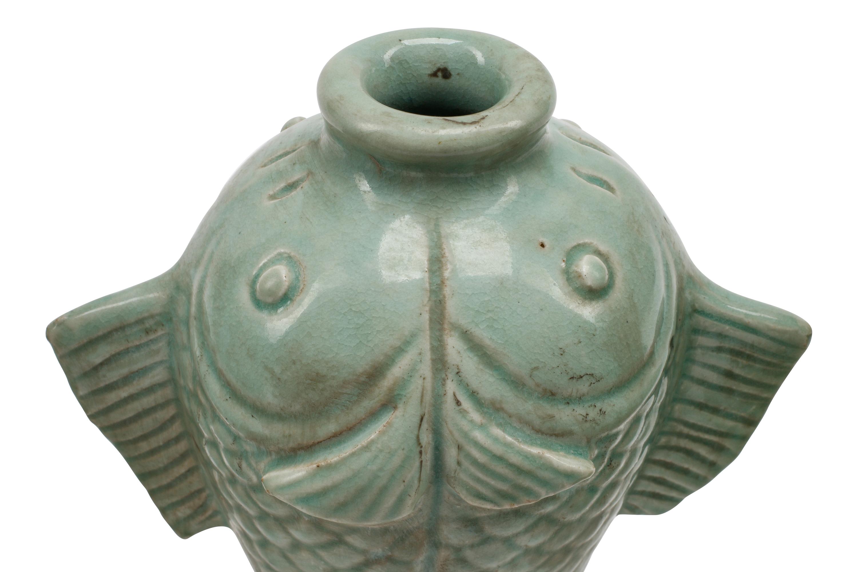 A Group of Five Chinese Celadon Porcelain Vases