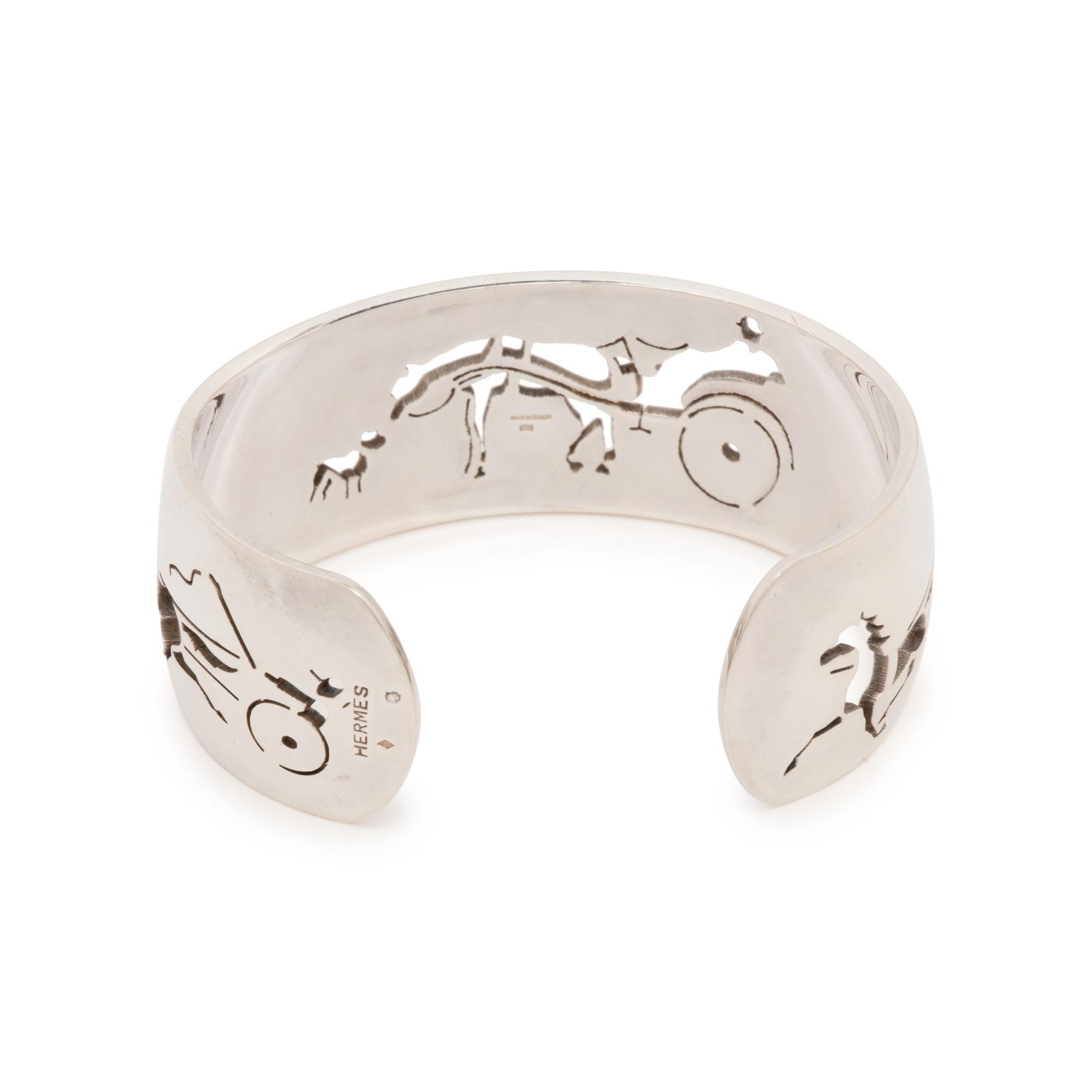 Hermès Sterling Silver Cuff Bracelet