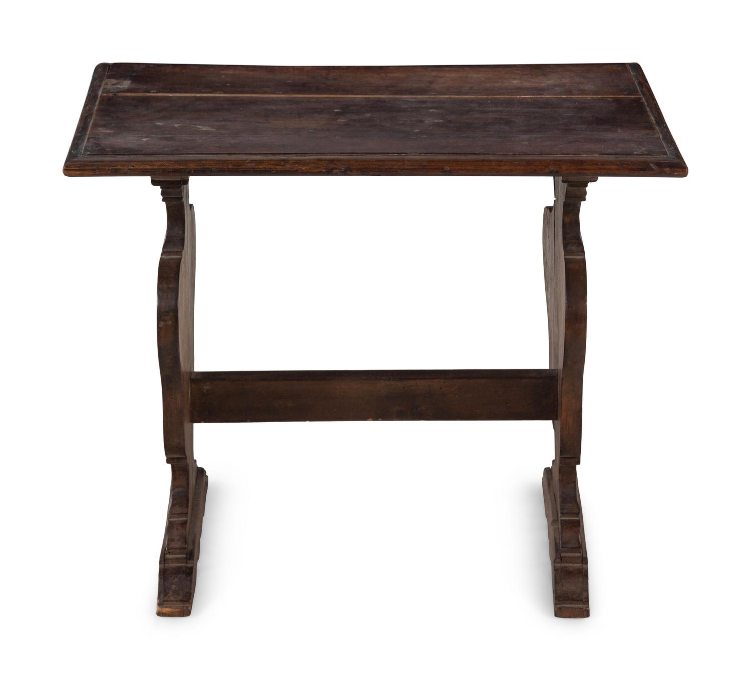 An Italian Baroque Style Walnut Side Table