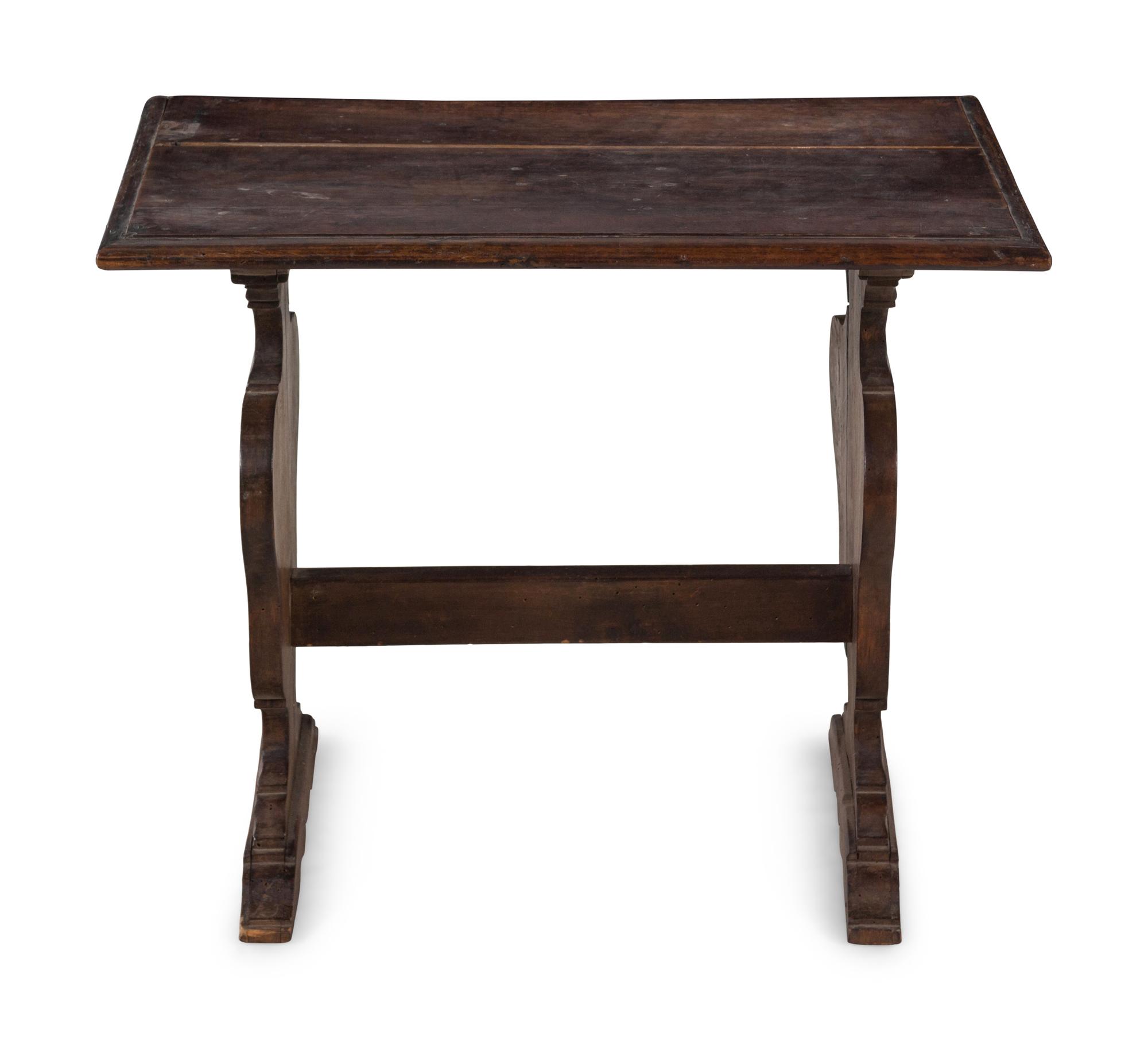 An Italian Baroque Style Walnut Side Table