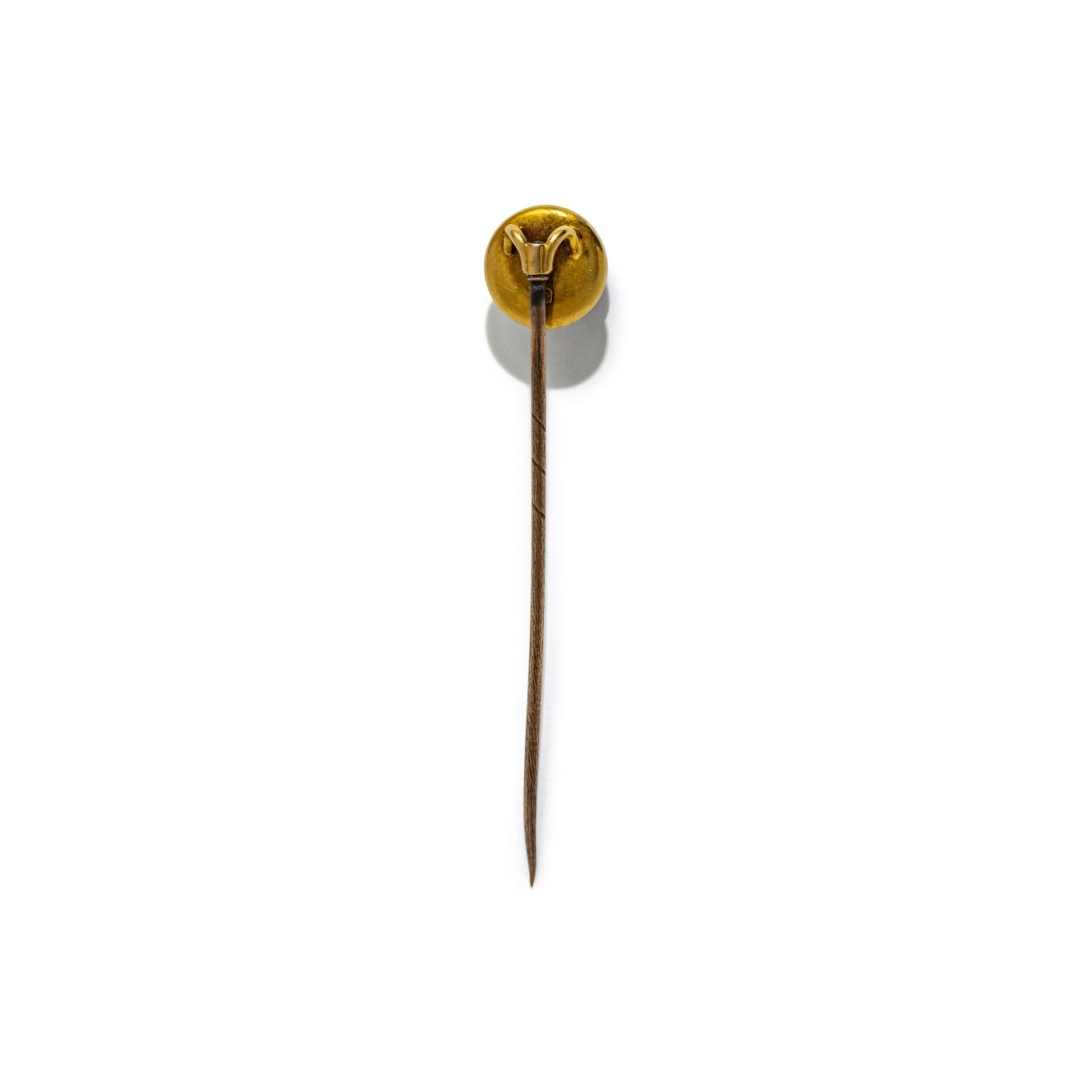 VICTORIAN, ESSEX CRYSTAL JACK RUSSELL TERRIER STICK PIN