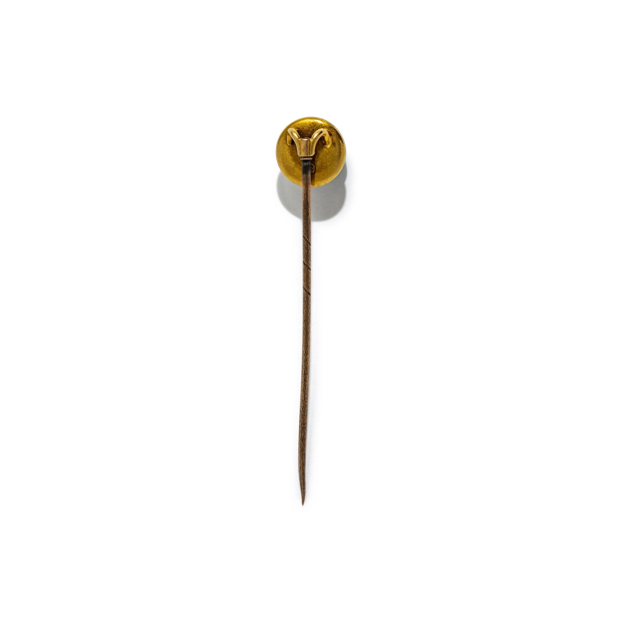 VICTORIAN, ESSEX CRYSTAL JACK RUSSELL TERRIER STICK PIN