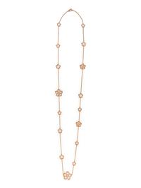 ROSE GOLD AND DIAMOND FLOWER LONGCHAIN NECKLACE
