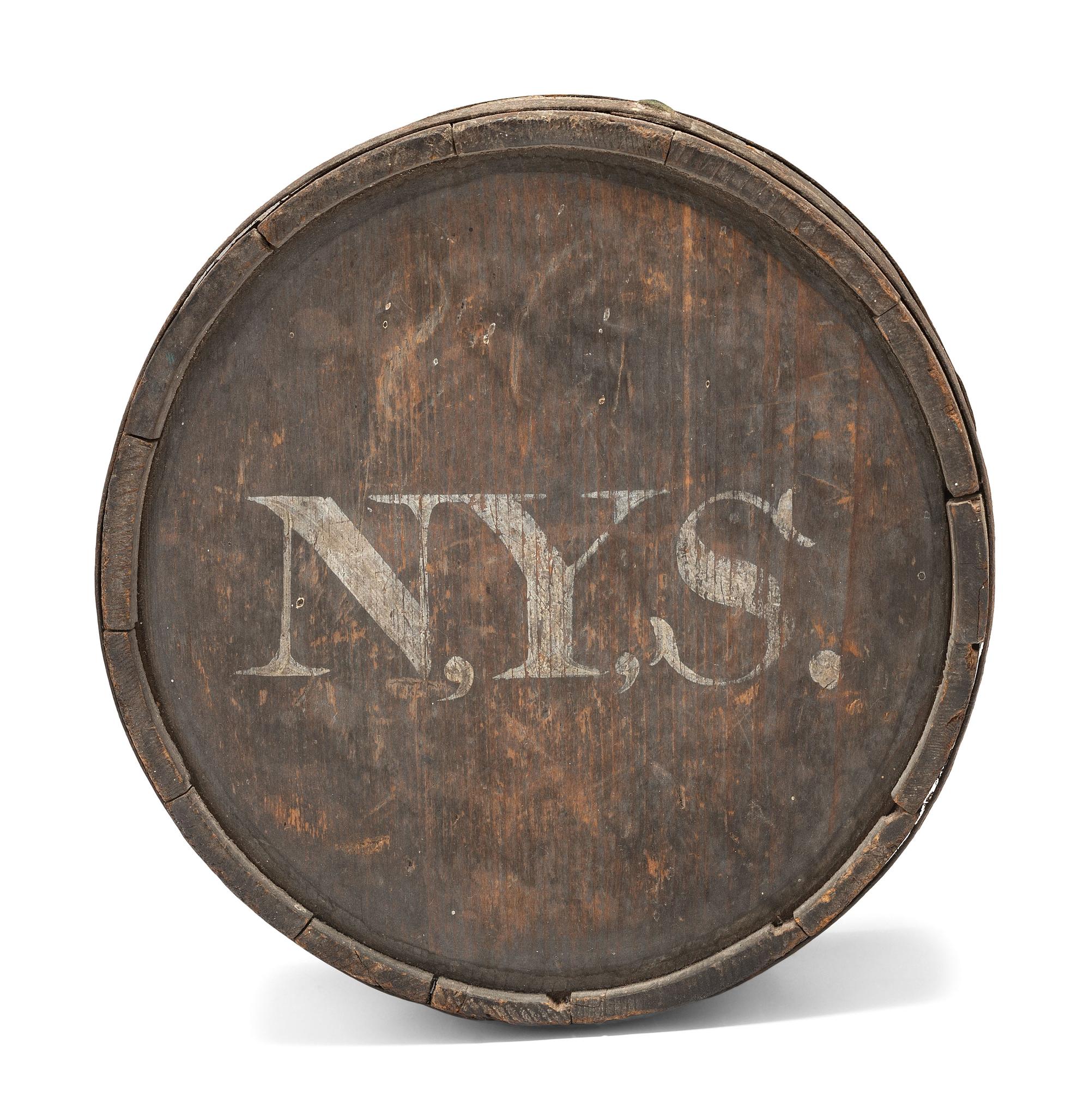 [WAR OF 1812]. New York State Militia canteen. Ca early 19th century.