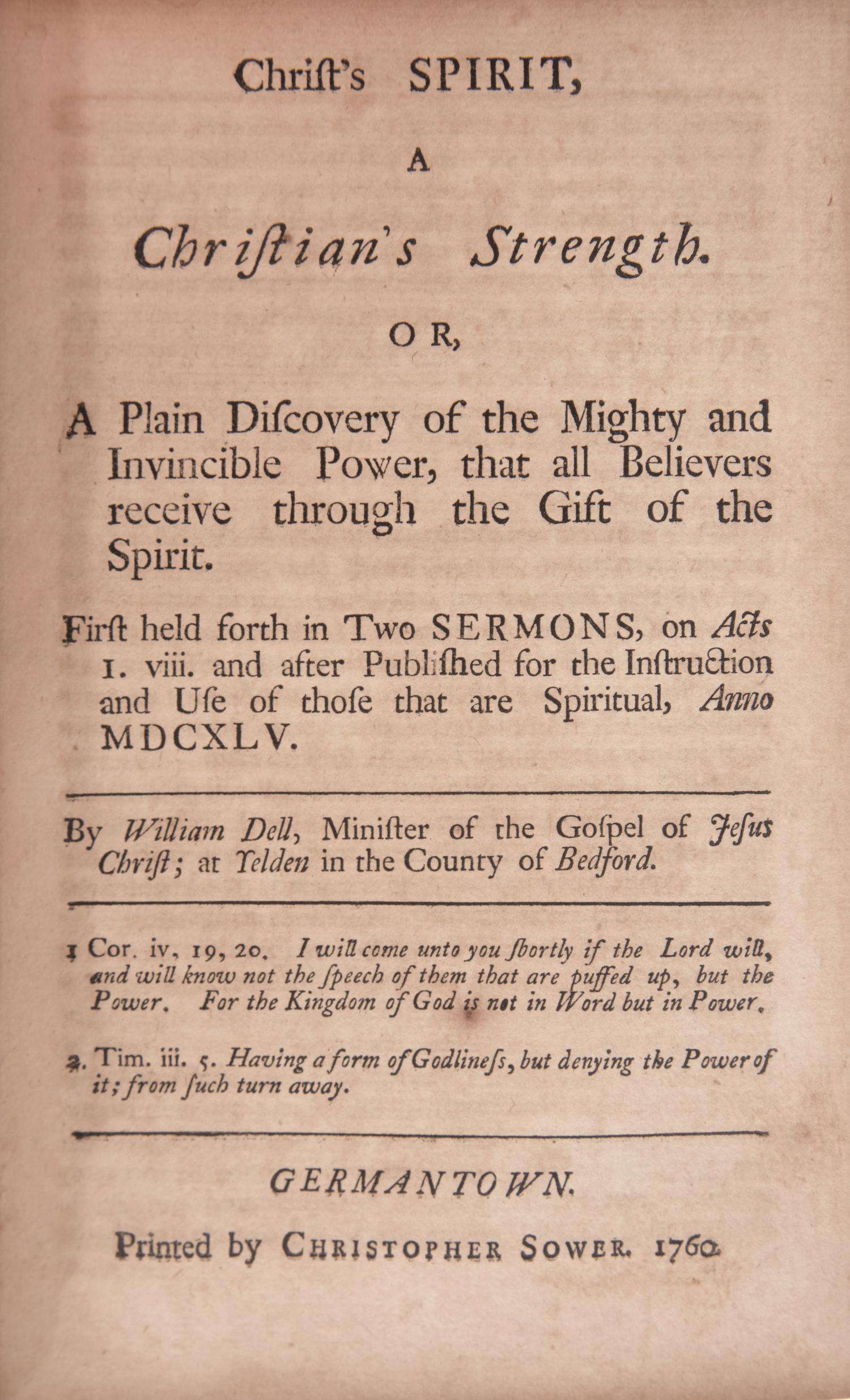 [Americana] [Franklin, Benjamin] [Benezet, Anthony]. Sammelband of Four Religious and Anti-Slavery Tracts